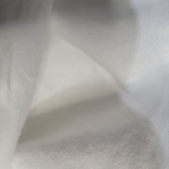 Stateside White Shirt Long Sleeve Tee Angled Pleated Drape CrewNeck Cotton Small - Picture 13 of 15